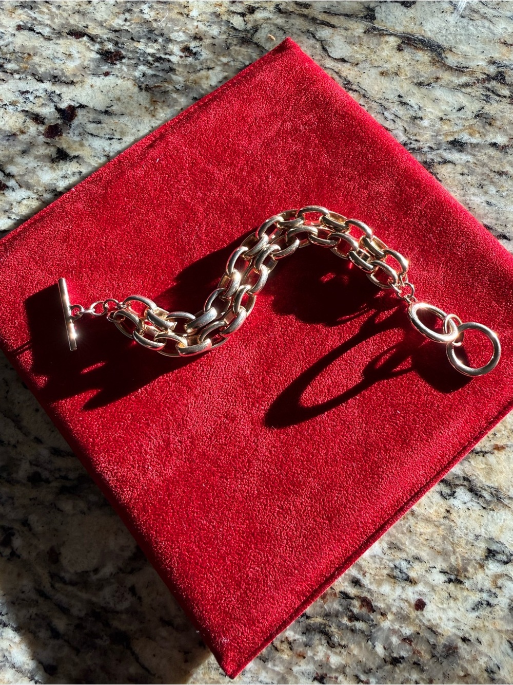 Chunky Gold Chain Toggle Bracelet
